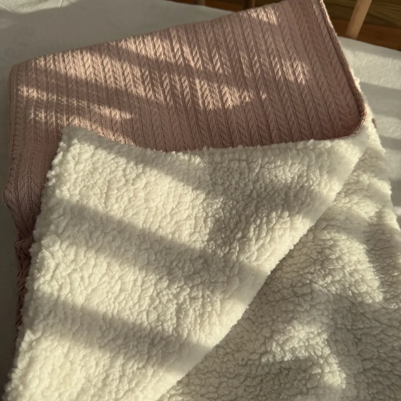 Personalized Knit and Sherpa Blanket