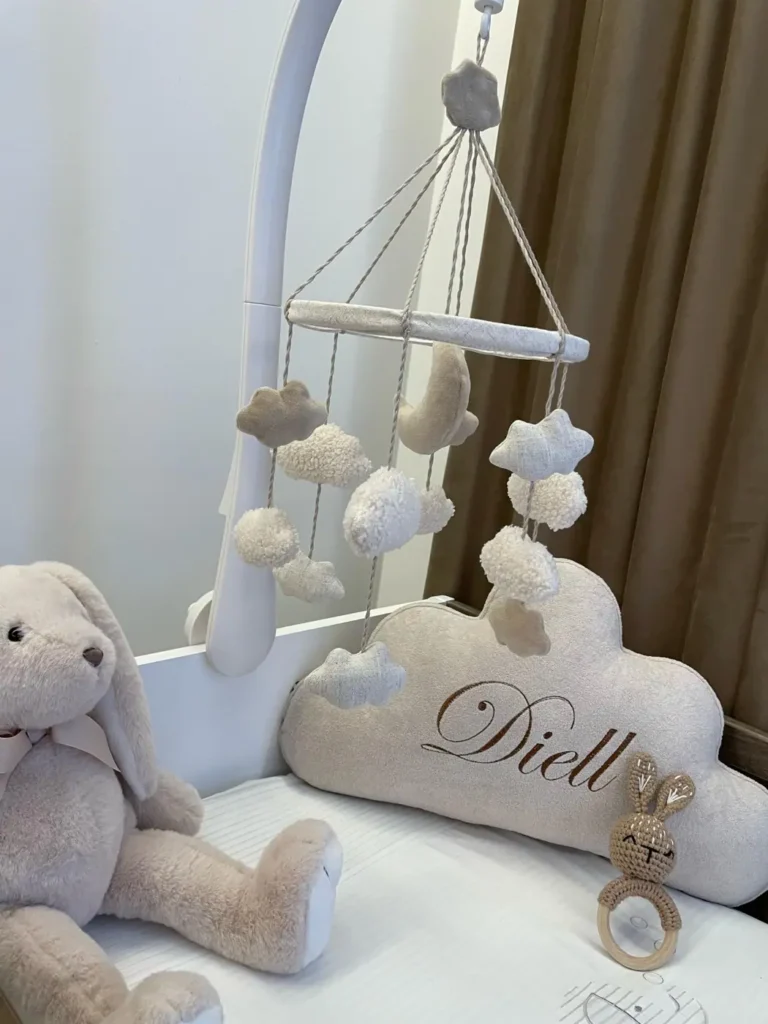 Cloud and Moon Baby Mobile
