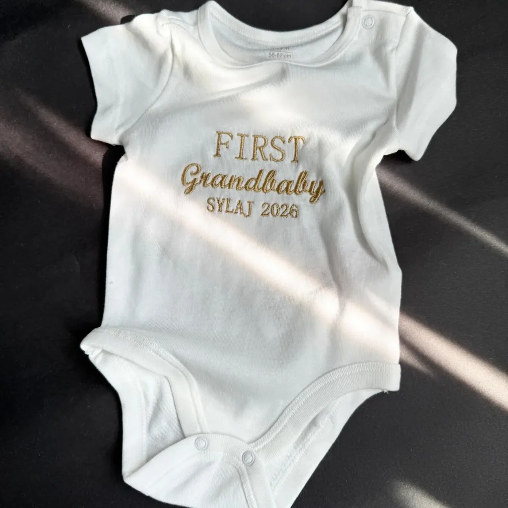 Embroidered Message Baby Bodysuit