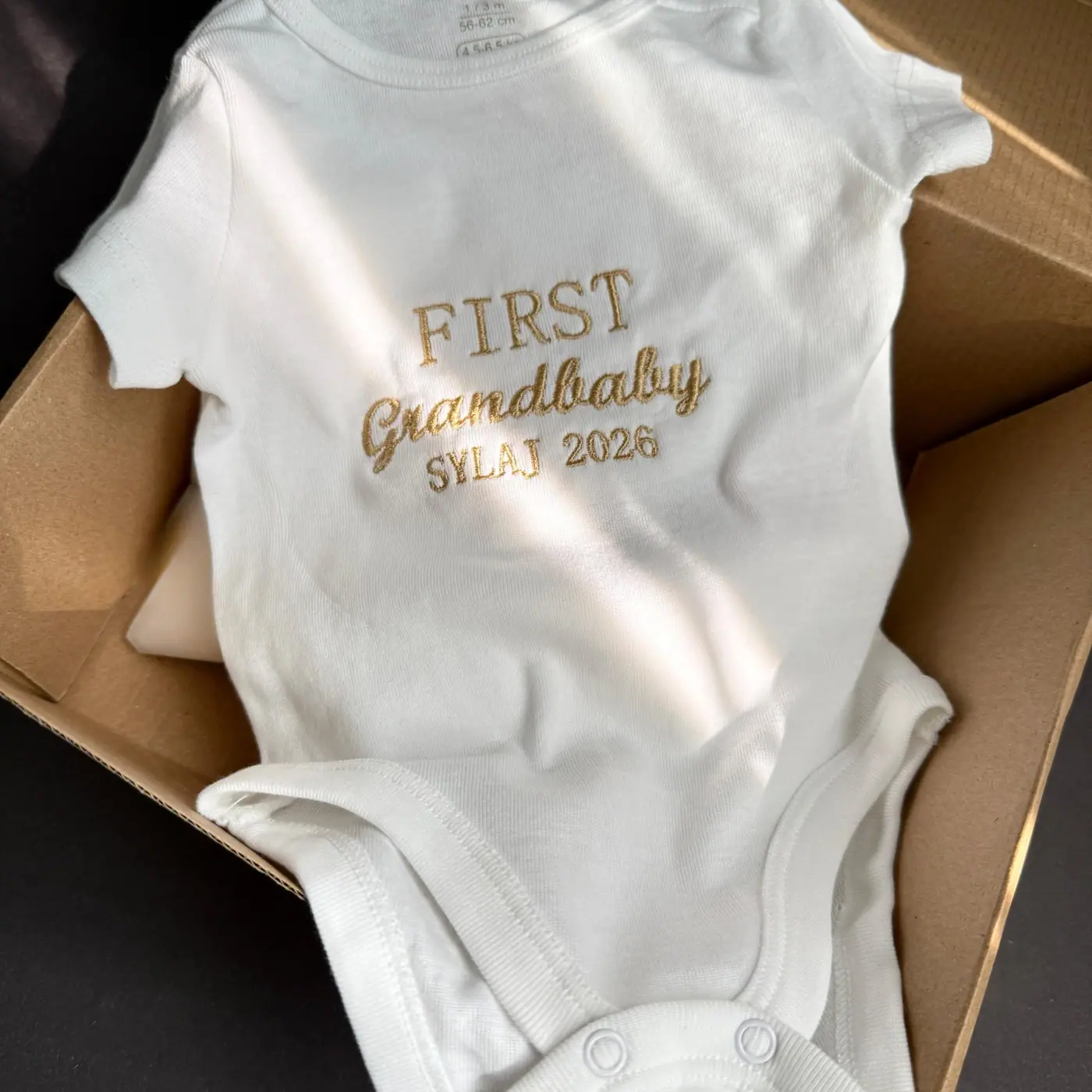 Embroidered Message Baby Bodysuit