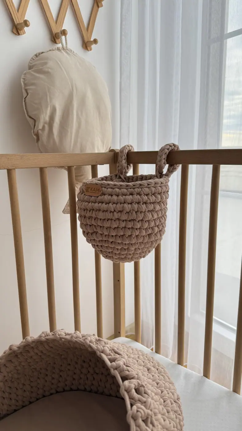 Hanging Crochet Crib Caddy