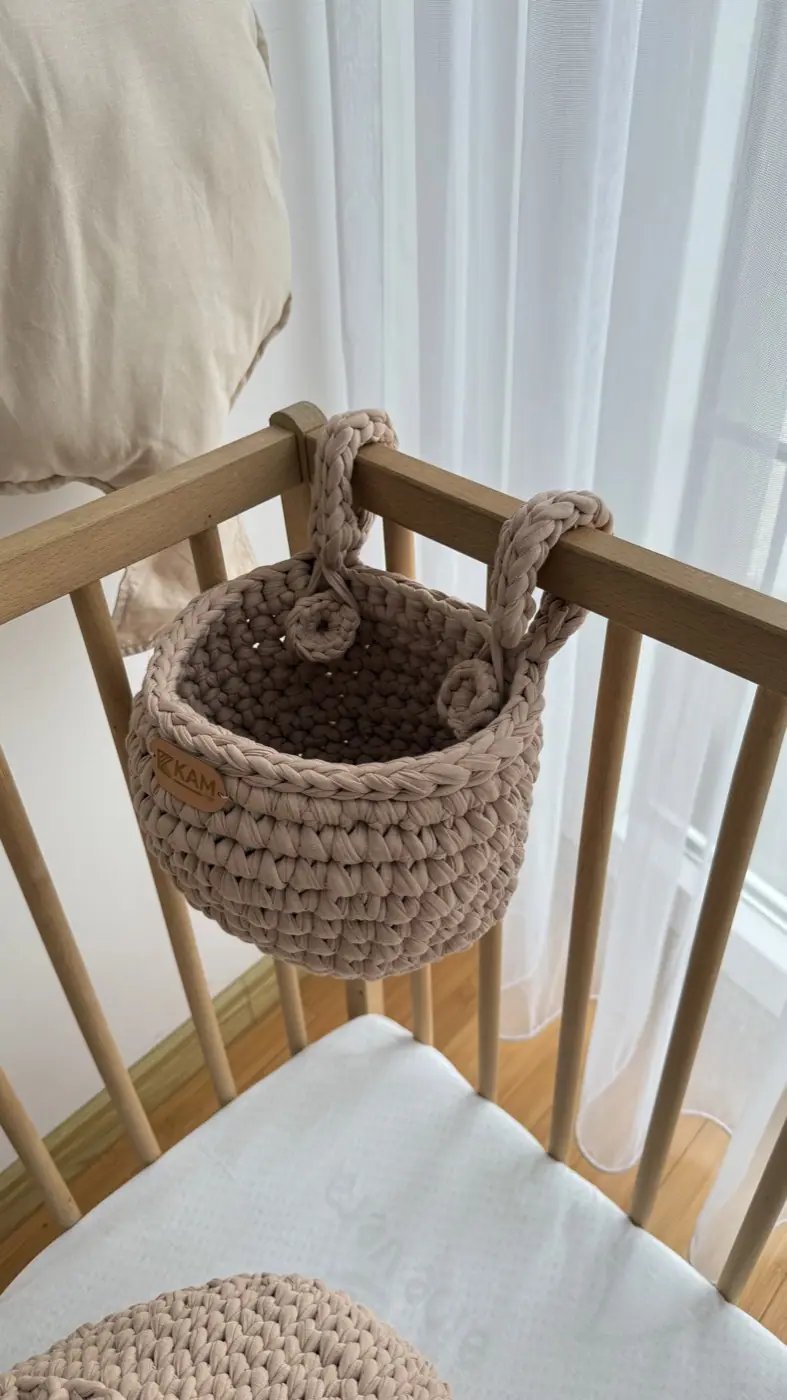 Hanging Crochet Crib Caddy