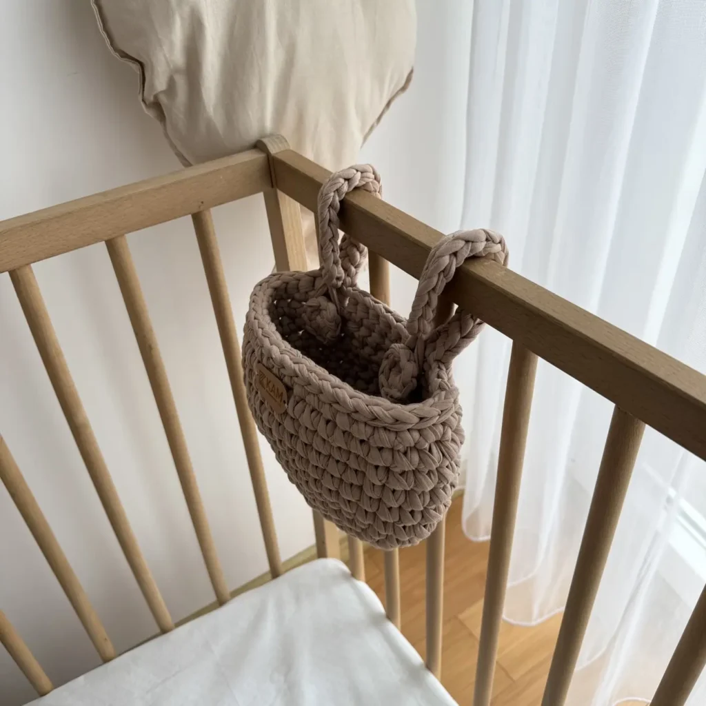 Hanging Crochet Crib Caddy