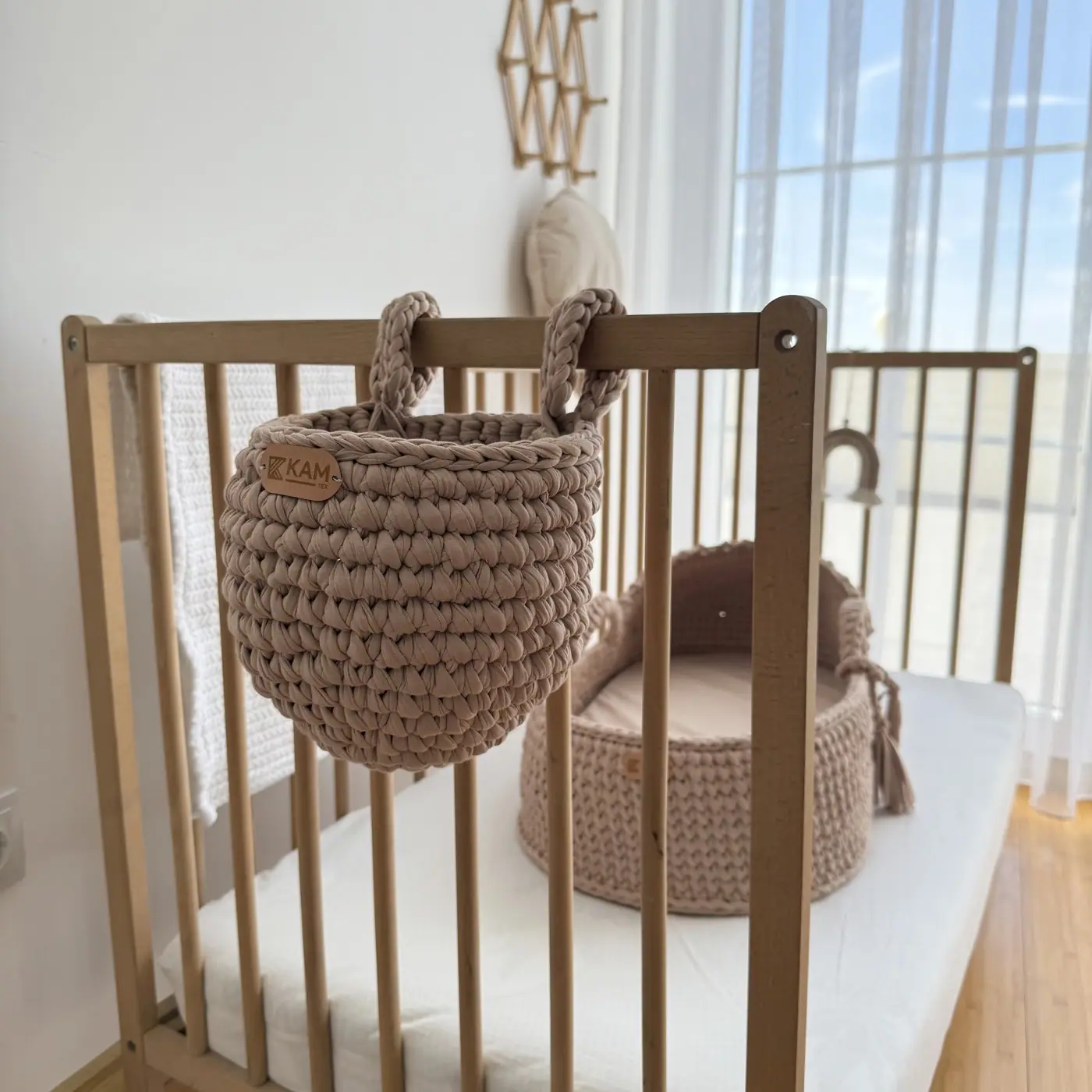 Hanging Crochet Crib Caddy